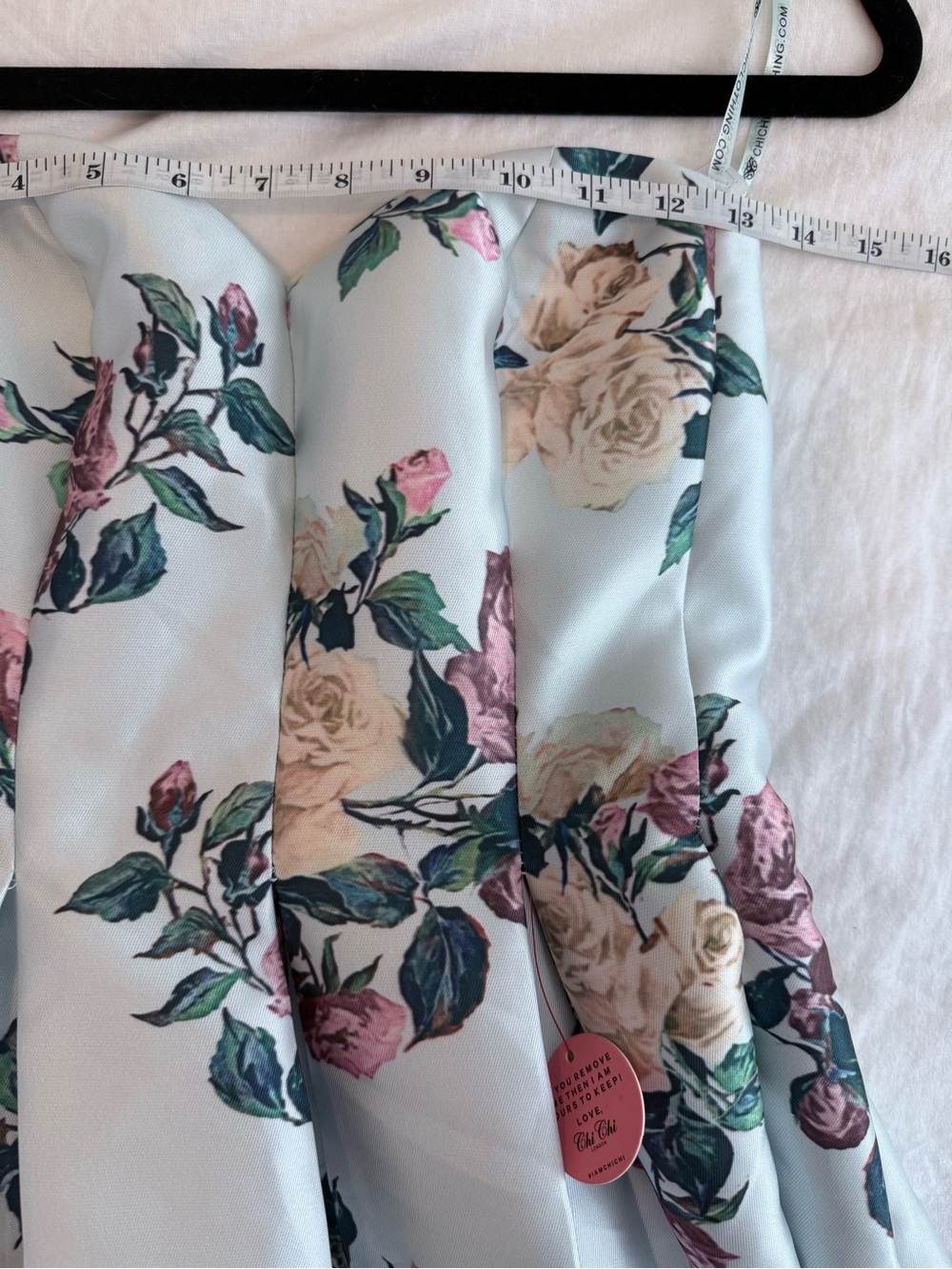 Chi Chi London Floral Bandeau Midi Dress UK 10 US 6 Strapless Fit & Flare Tahani - Picture 8 of 10